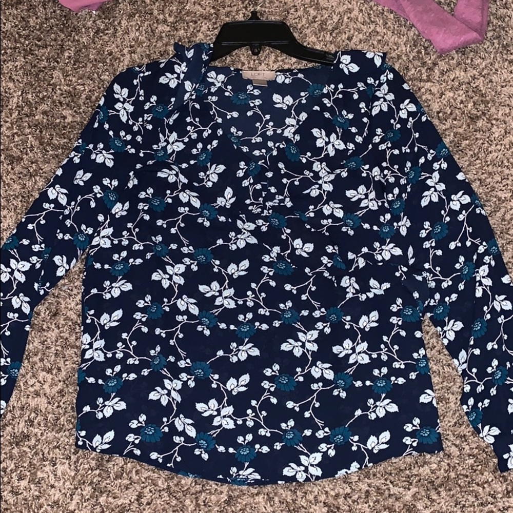 LOFT ruffled blouse